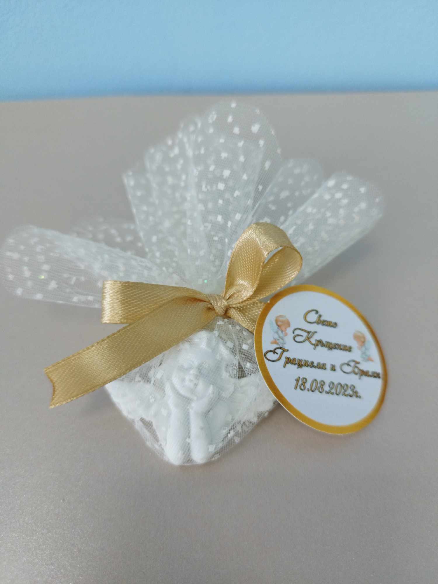 Керамично Ангелче - Златно